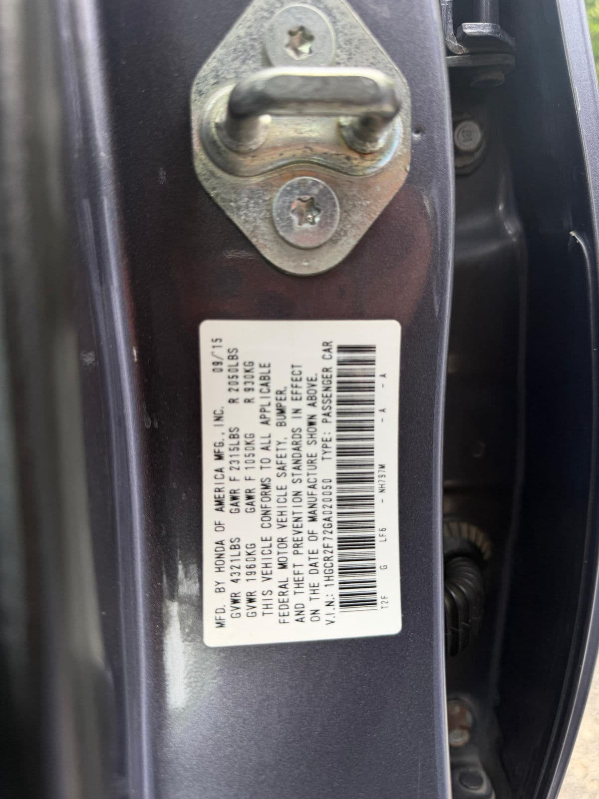 2016 Honda Accord EX-L Sedan (Automatic) – Full Option — photo 7