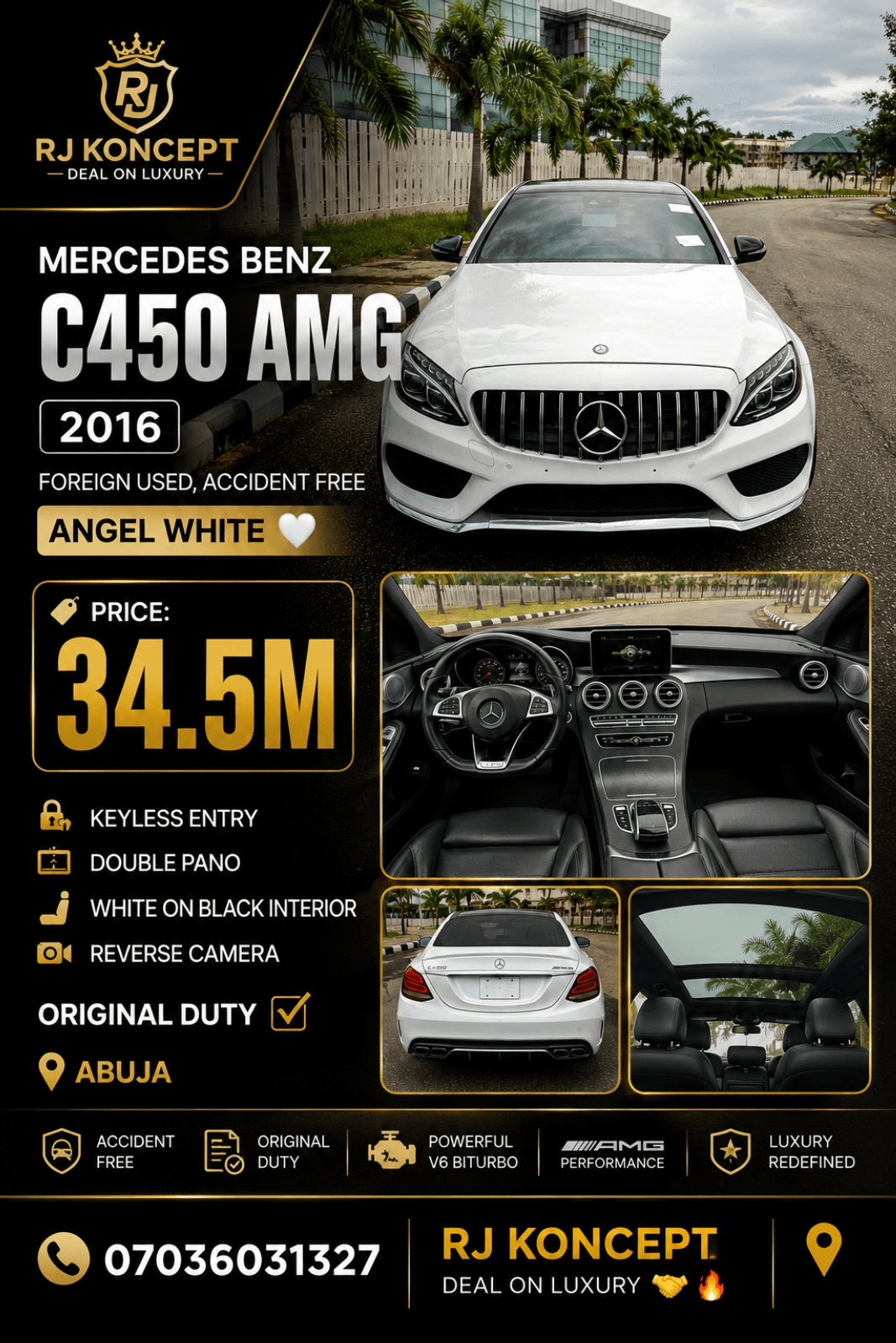 2016 Mercedes-Benz C Class Sedan — for sale in Lokogoma Abuja