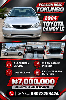2004 Toyota Camry Sedan — for sale in Mushin,Lagos